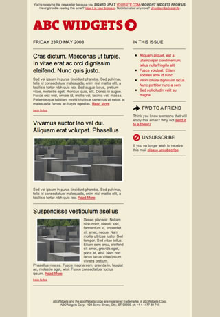 Descargar Newsletter Template Gratis. Descargar plantilla Email Marketing