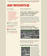 Newsletter Template Gratis. Template html, css, php, web, psd