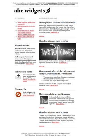 Télécharger Free Newsletter Template. Télécharger Email Marketing Template