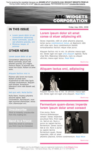 Télécharger Free Newsletter Template. Télécharger Email Marketing Template