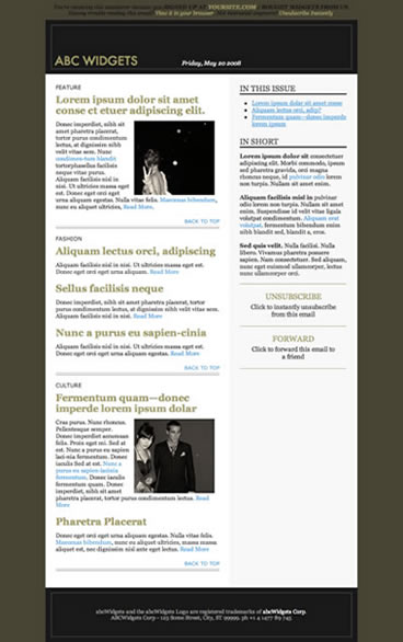 Télécharger Free Newsletter Template. Télécharger Email Marketing Template